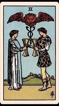 Two of Cups (Upright) | Tarot Card