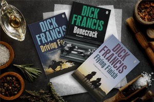 Three Dick Francis novels--Driving Force, Bonecrack, and Flying Finish