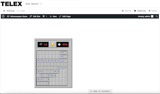 Minesweeper game in Telex 