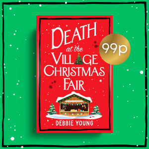 Image of cover of Death at the Village Christmas Fair with a 99p sticker on it