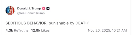 Truth Social post from Donald Trump