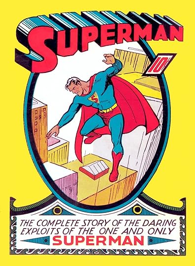 The cover of 1939's Superman #1 depicts the Man of Steel high above Metropolis.