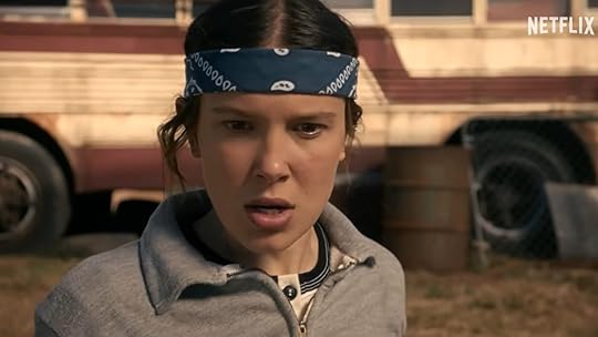 Eleven (Millie Bobby Brown) trains on a makeshift obstacle course in Stranger Things 5.