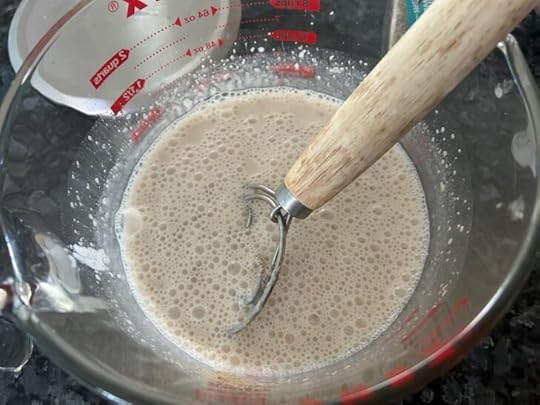 Rosemary Garlic Focaccia wet ingredients