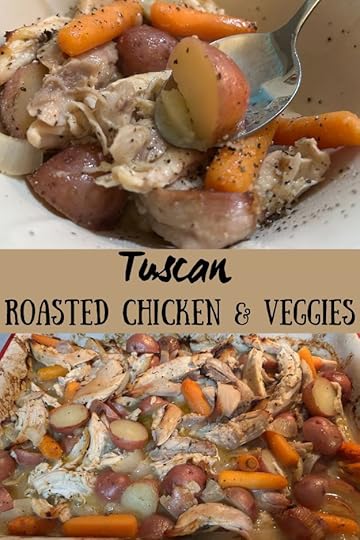 Tuscan Roasted Chicken and Veggies Pin for Pinterest