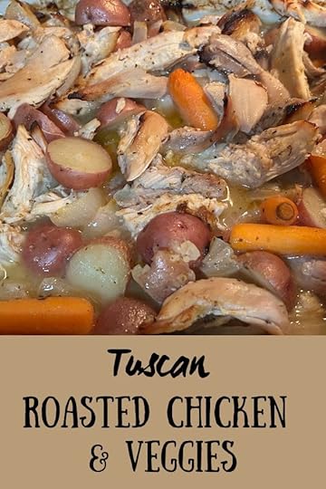 Tuscan Roasted Chicken and Veggies Pin for Pinterest