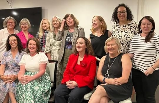 Feel-good fiction author Amber Jakeman appears with fellow authors Ashley Kalagian Blunt, Petronella McGovern, Jane Tara, Nadia Mahjouri, Susan Mackie, Michelle Montebello, Ber Carroll, Pamela Cook, Belinda Alexandra, and Sophie Green thanks to GGOBC