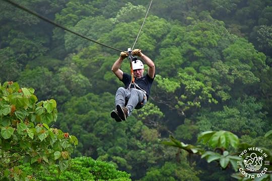 Man doing Treetopia Zipline tour