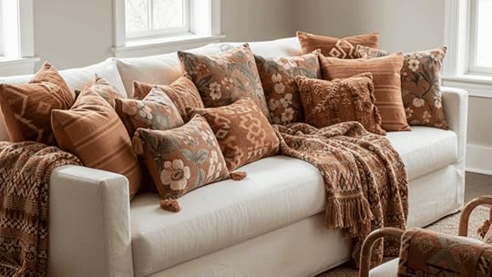 9 patterned throw pillows