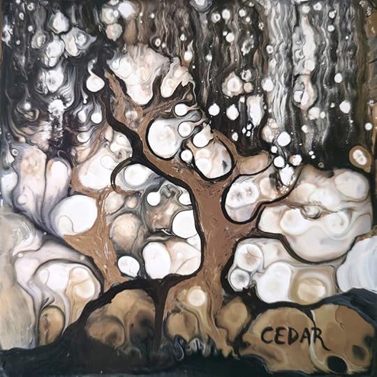 Metallic Trees 12 Abstract Painting by Cedar Lee