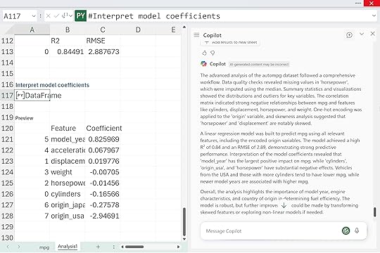 Advanced analysis end results 