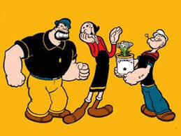 Brutus, olive & Popeye