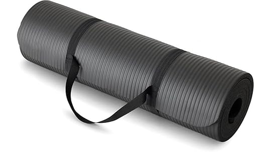 thick yoga mat with strap