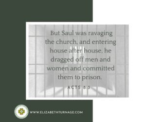 But Saul was ravaging the church, and entering house after house, he dragged off men and women and committed them to prison