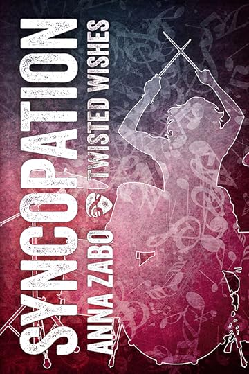 Syncopation cover. Red cover with the silhouette of a drummer, with musical notes superimposed on top.