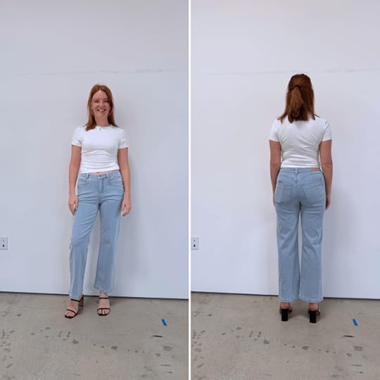 popflex try on crew superstretch straight leg jean size medium tall