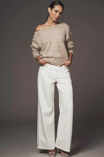 Anthropologie Long Sleeve Boatneck Tinsel Sweater $128
