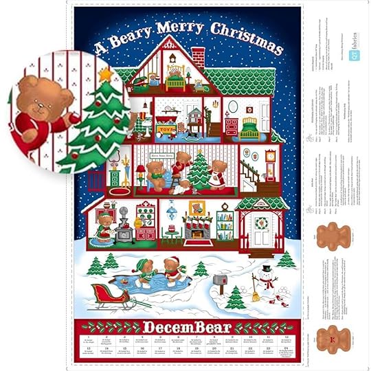 Beary Merry Christmas Wall Hanging with Advent Calendar Fabric Panel