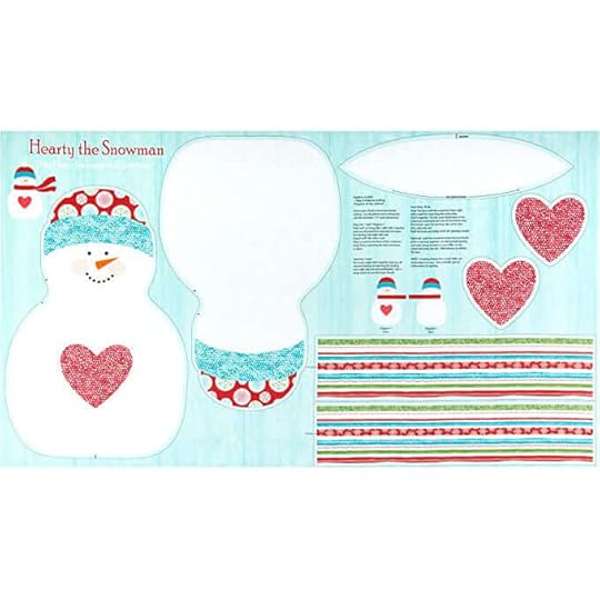 Hearty The Snowman Fabric Panel