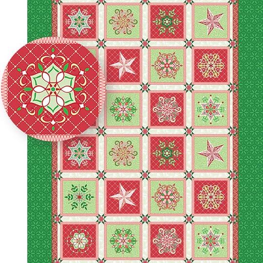 13566P99B 03 Holiday Jewels Snowflake Fabric Panel