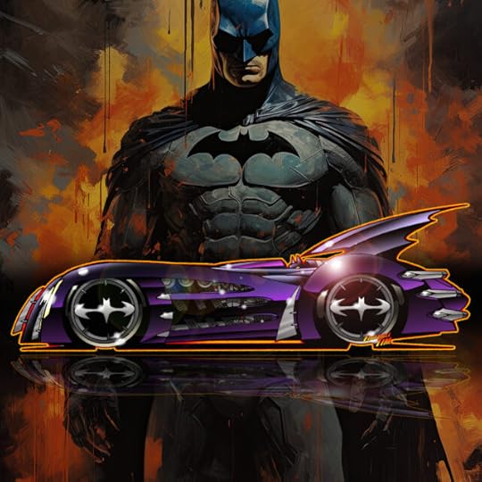 Batman and Robin Automotive Pop Culture Movie Car and TV Car Art by Fireball Tim Garage