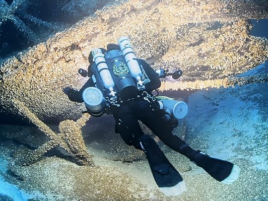 A scenic river with a biblical verse from Isaiah 43:2-3 about God's protection and redemption.