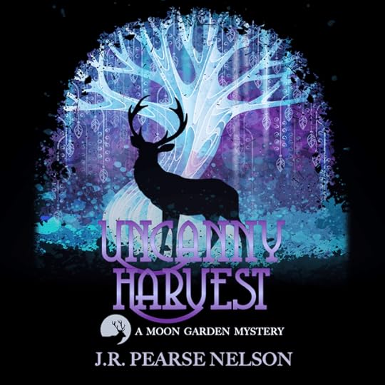  Uncanny Harvest paranormal cozy mystery audiobook cover by author J.R. Pearse Nelson and narrator Daniela Acitelli