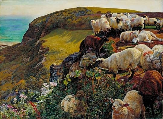 1200px-William Holman Hunt - Our English Coasts, 1852 (`Strayed Sheep') - Google Art Project.