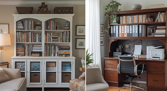 living room and office uses