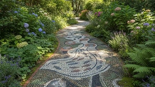 pebble mosaics in animal patterns