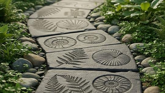 fossil stamped tiles for nature lovers