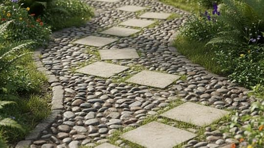 river cobbles mixed With pavers