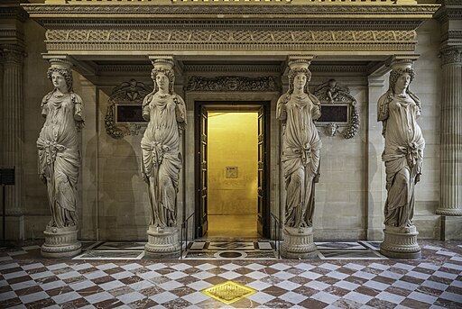 Salle des Cariatides in the Louvre (Via Wikimedia Commmons)