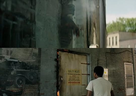 Mike Hanlon's visions of the Black Spot fire in the original 2017 It movie.