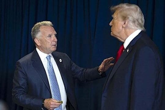 President Donald Trump speaks to Steve Witkoff during the 80th session of the United Nations General Assembly, Tuesday, Sept. 23, 2025, at U.N. Headquarters in New York City. (Official White House photo by Daniel Torok)
