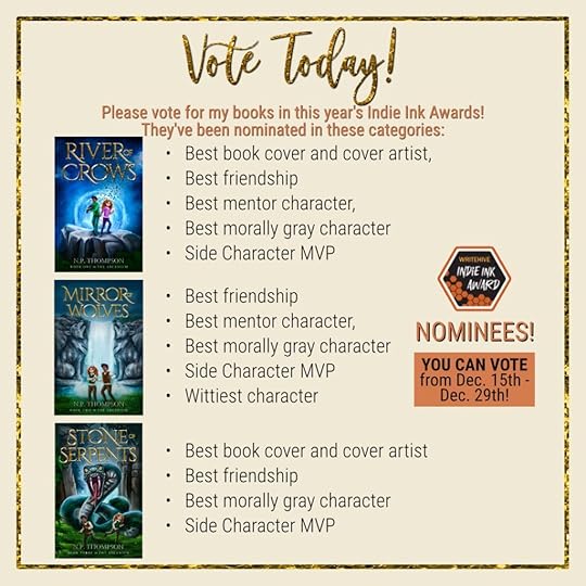 A square cream-coloured image with a thin glittery gold frame. Script font at the top reads: