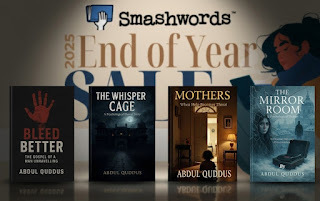 Psychological thriller book covers featured in the Smashwords End-of-Year Sale, including two free ebooks.
