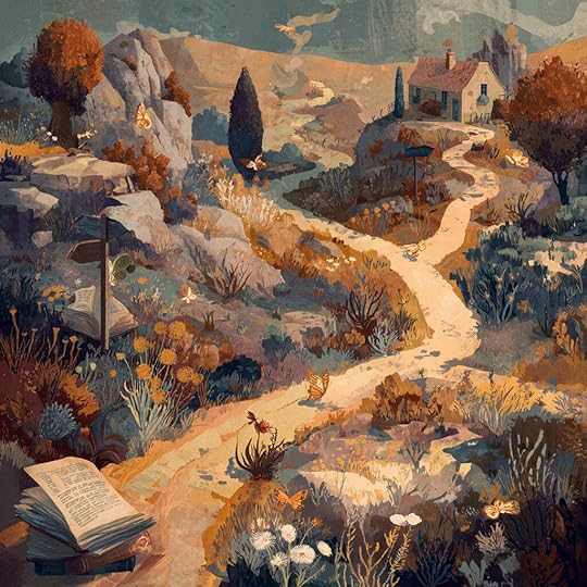 A winding path to illustrate Up Lit and the reader journey