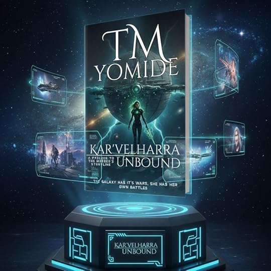 A display of Kar'velharra Unbound, a space opera short story and prelude of The Merged by TM yomide 