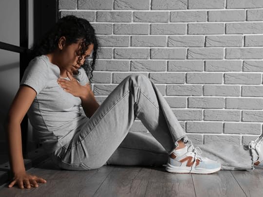 girl having a panic attack