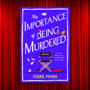 cover of The Importance of Being Murdered against a red curtain backdrop
