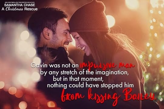 This may contain: a man and woman standing next to each other with christmas lights in the background