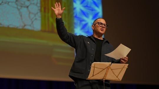 Me onstage at Chaos Communications Congress in Hamburg, Germany, during the presentation of 'A post-American, enshittification-resistant internet.'