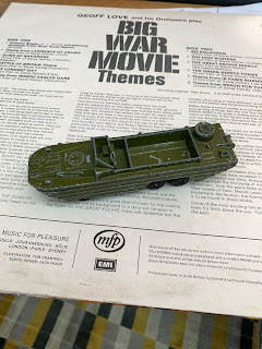 Back of the Big War Movie Themes LP with toy DUKW