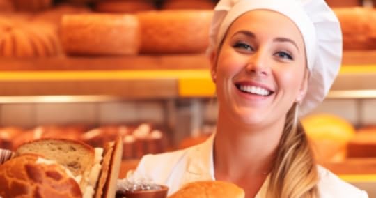 Vic, transgender youth, laughing in Auntie Clem's Bakery