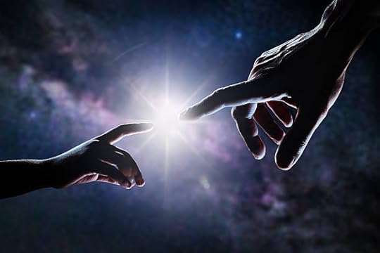 Outstretched hands reaching toward a bright light in space — what does affirmation mean in the Bible.
