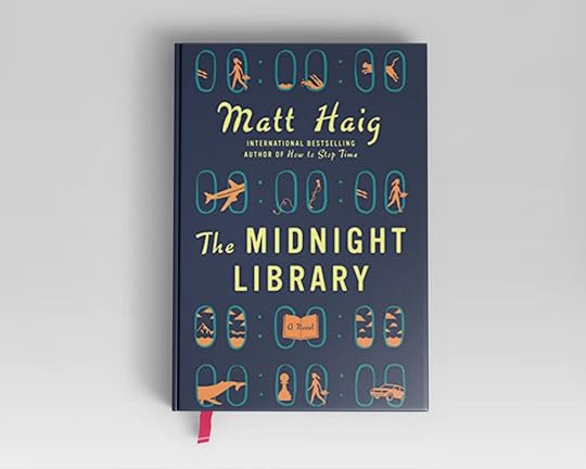 Flat lay of the front cover of the book The Midnight Library