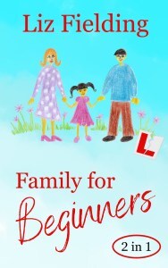 Cover of Family for Beginners Drawing of family against blue background