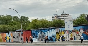 A section of the Berlin Wall, 1