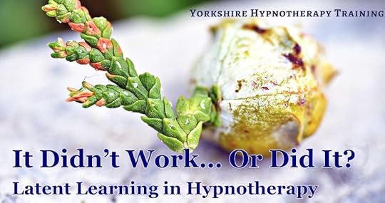 latent learning in hypnotherapy